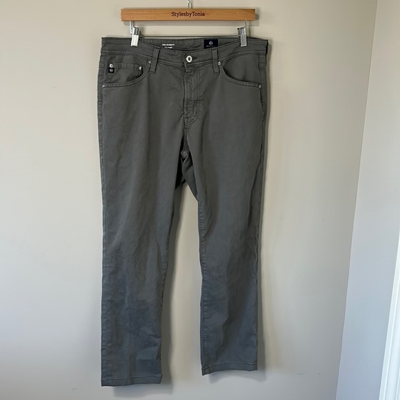 AG Adriano Goldschmied Mens The Everett Slim Straight Pant Gray Sz 34 x 28 - Picture 4 of 13